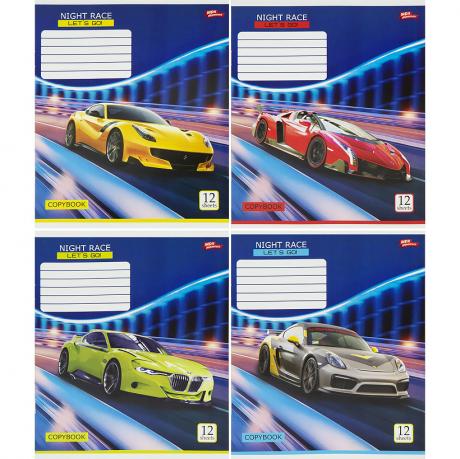 Зошит кольоровий 12 листів, клітина 3846к Зошит кольоровий 12 листів, клітина 3846к