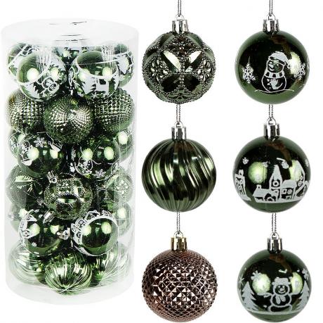 Набір кульок 30 штук D6см Темно-зелений NHX2025-5 тубус Набір кульок 30 штук D6см Темно-зелений NHX2025-5 тубус