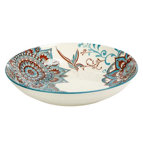 Тарілка керамічна 7-ка з візерунком D18*5см 300мл 6895-44 Тарілка керамічна 7-ка з візерунком D18*5см 300мл 6895-44