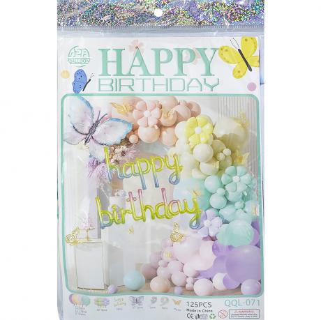 Набір повітряних куль 125шт для створення фотозони 1404-10/QQL-071 Набір повітряних куль 125шт для створення фотозони 1404-10/QQL-071
