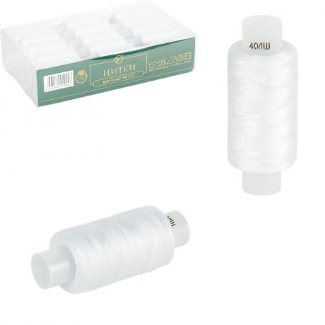 Нитки швейні 30шт білого кольору, поліестер P2025-W Нитки швейні 30шт білого кольору, поліестер P2025-W
