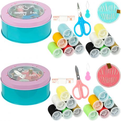 Набір для шиття в металевому боксі D11см Z2025-21 Набір для шиття в металевому боксі D11см Z2025-21