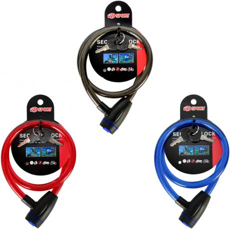 Вело-мото, замок-трос 12мм * 650мм 1301 Вело-мото, замок-трос 12мм * 650мм 1301