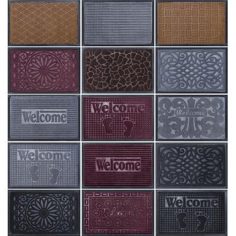 Килимок гумовий прямокутний,кольоровий 45*75 см смугастий 2901-12 Килимок гумовий прямокутний,кольоровий 45*75 см смугастий 2901-12