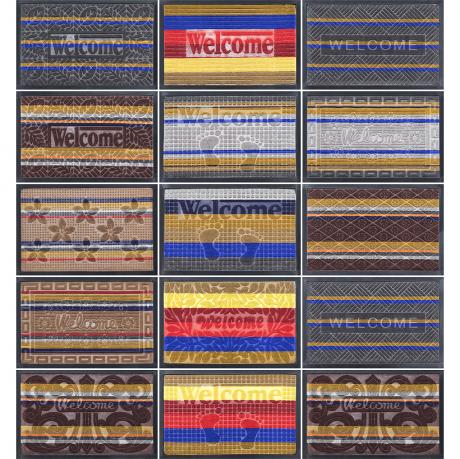 Килимок гумовий прямокутний 48*68см з тисненням 2901-16 Килимок гумовий прямокутний 48*68см з тисненням 2901-16