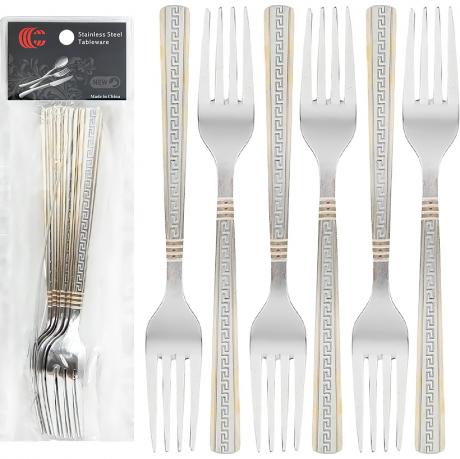 Набір столових виделок 6шт Греція 21см C 811-BF Набір столових виделок 6шт Греція 21см C 811-BF