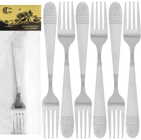 Набір столових виделок 6штЦарська, срібло 21см C 819-BF Набір столових виделок 6штЦарська, срібло 21см C 819-BF