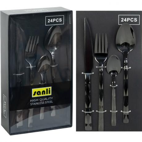 Набір столового приладдя 24 предметів графіт 827-24SET Набір столового приладдя 24 предметів графіт 827-24SET