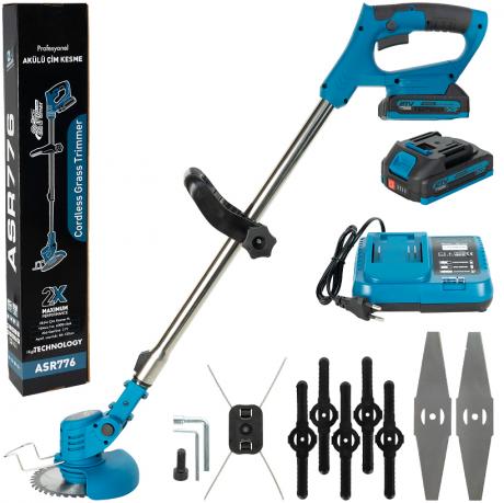 Акумуляторний тример (косарка) 21V для трави, комплект з ножами та котушкою ASR776 Акумуляторний тример (косарка) 21V для трави, комплект з ножами та котушкою ASR776