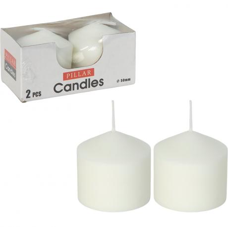 Набір інтер'єрних свічок 2 шт по 60 г Pillar 5,5*5 см 502F/7127-5 Набір інтер'єрних свічок 2 шт по 60 г Pillar 5,5*5 см 502F/7127-5