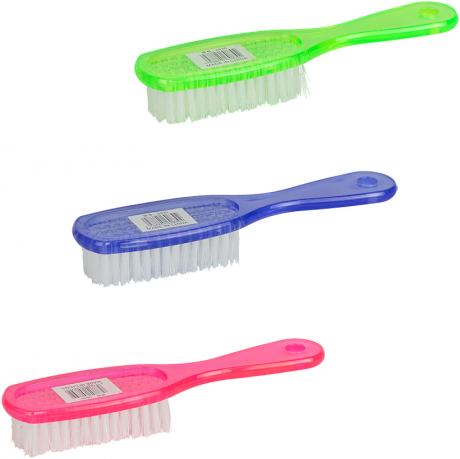 Щітка господарська з пластиковою ручкою 17,5*4*3см прозора/неонова 0830 Щітка господарська з пластиковою ручкою 17,5*4*3см прозора/неонова 0830