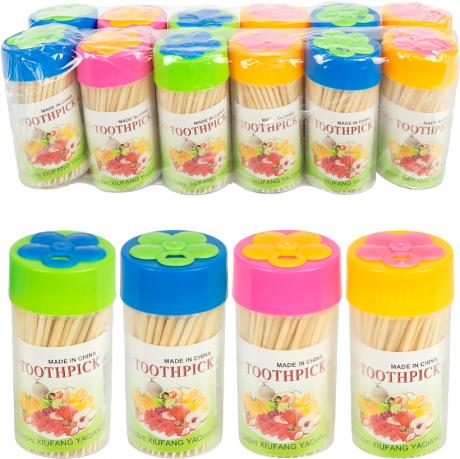 Зубочистки бамбукові Квітка 65мм, 150шт 7*3,5см 842 Зубочистки бамбукові Квітка 65мм, 150шт 7*3,5см 842