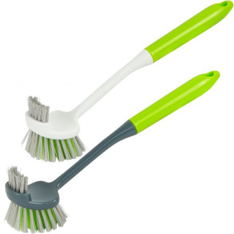 Щітка господарська 27*4,5см двостороння з довгою пластиковою ручкою 3558-A Щітка господарська 27*4,5см двостороння з довгою пластиковою ручкою 3558-A
