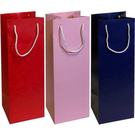 Пакет кольоровий Пляшка 12х39х9 см однотонний 7014 Пакет кольоровий Пляшка 12х39х9 см однотонний 7014