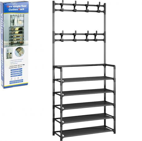 Стійка-вішалка 60*26*172см для одягу та взуття TW 5-60-1 Стійка-вішалка 60*26*172см для одягу та взуття TW 5-60-1