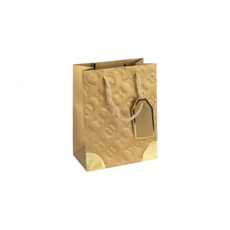 Пакет подарунковий 12х15х7см з тисненням та золотим декором GOLD HL-1879 Пакет подарунковий 12х15х7см з тисненням та золотим декором GOLD HL-1879