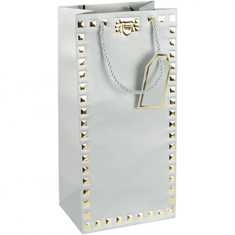 Пакет подарунковий 38х18х13см із тисненням фольгою Пляшка SILVER HL-1933 Пакет подарунковий 38х18х13см із тисненням фольгою Пляшка SILVER HL-1933