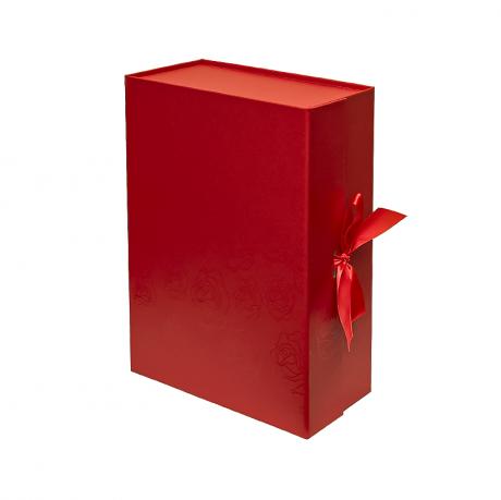 Подарункова коробка 33×25×12 см зі стрічкою та принтом RED HL-222 Подарункова коробка 33×25×12 см зі стрічкою та принтом RED HL-222