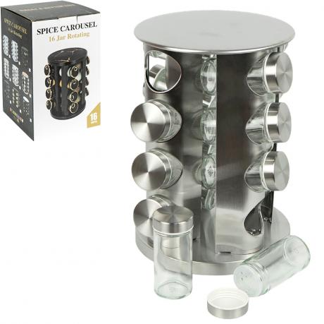 Набір баночок для спецій 16 шт на підставці, що крутиться 10-3 Набір баночок для спецій 16 шт на підставці, що крутиться 10-3