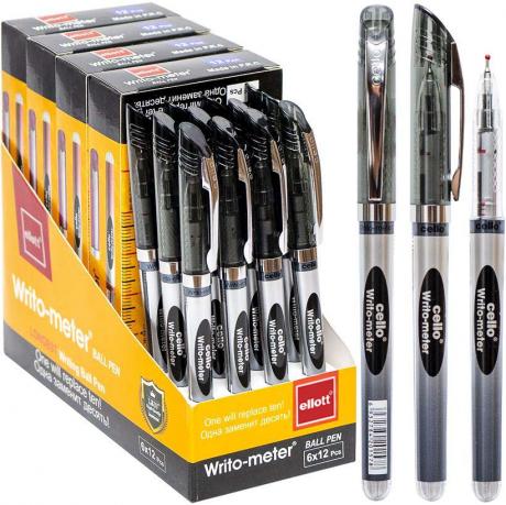 Ручка масляна 10км Ellott ET8048-12 чорна Ручка масляна 10км Ellott ET8048-12 чорна