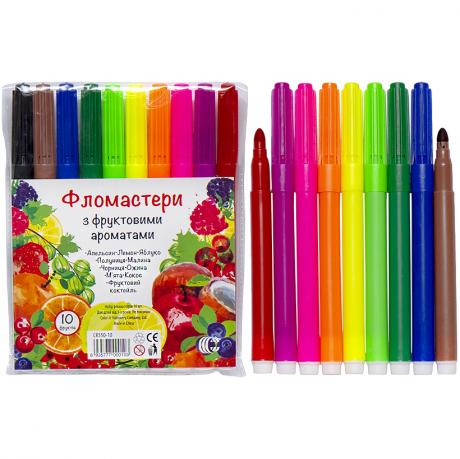 Фломастер 10 кольорів Фрукти CR550-10 С Фломастер 10 кольорів Фрукти CR550-10 С