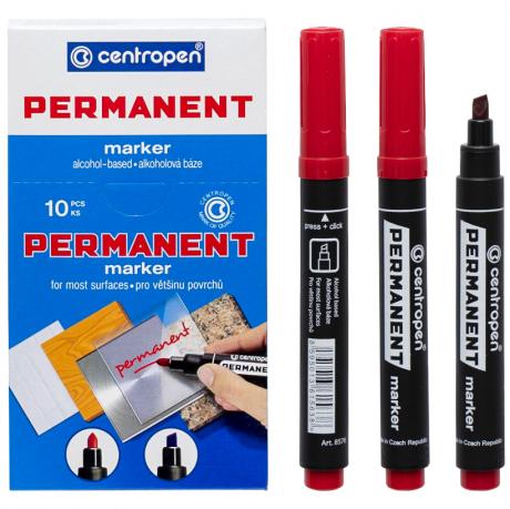 Маркер скошенный красный 8576 CENTROPEN Маркер скошенный красный 8576 CENTROPEN