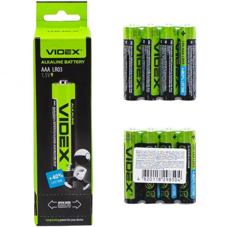 Батарейка Videx LR03 / AAA 4pcs SHRINK CARD Батарейка Videx LR03 / AAA 4pcs SHRINK CARD