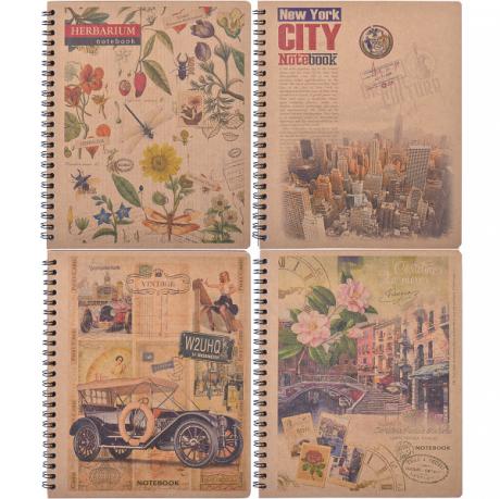 Блокнот В5 "KRAFT" 80л., клетка, спираль Блокнот В5 "KRAFT" 80л., клетка, спираль