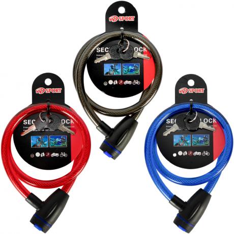 Вело-мото, замок-трос 12мм * 1000мм 1303 Вело-мото, замок-трос 12мм * 1000мм 1303