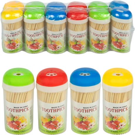 Зубочистки бамбукові Круглий бокс 65мм, 140шт 7*3,5см 839 Зубочистки бамбукові Круглий бокс 65мм, 140шт 7*3,5см 839