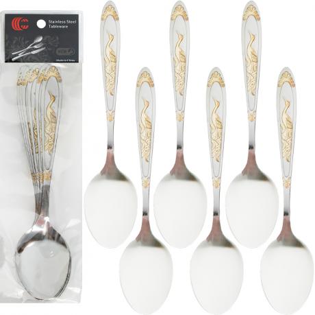 Набір столових ложок 6шт Золотий птах 21см C 802-BS Набір столових ложок 6шт Золотий птах 21см C 802-BS