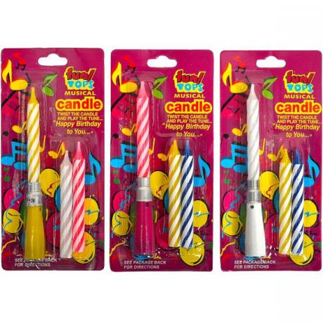 Набір свічок для торта 10-94 музичні, 3 штуки Набір свічок для торта 10-94 музичні, 3 штуки