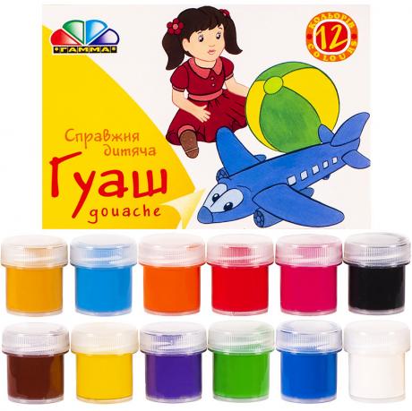 Гуашь 10 мл "Малыши", 12 цветов "Гамма" Гуашь 10 мл "Малыши", 12 цветов "Гамма"