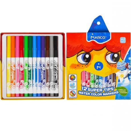 Фломастери 12 кольорів 1630 MARCO Фломастери 12 кольорів 1630 MARCO