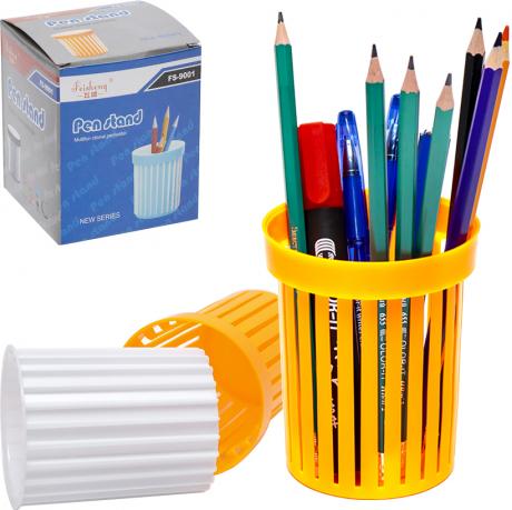 Стакан для ручек 9001 пластиковый 10,5*8,5см Стакан для ручек 9001 пластиковый 10,5*8,5см