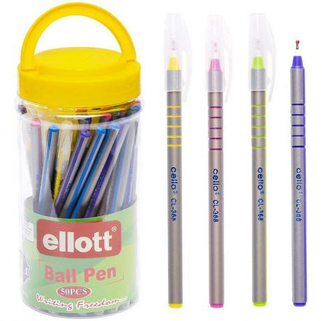 Ручка масляна Ellott CL368-50 PVC синя Ручка масляна Ellott CL368-50 PVC синя