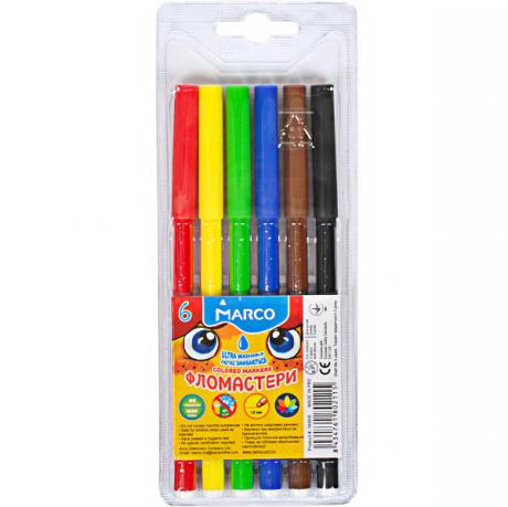 Фломастеры 6 цветов "1690" MARCO Фломастеры 6 цветов "1690" MARCO