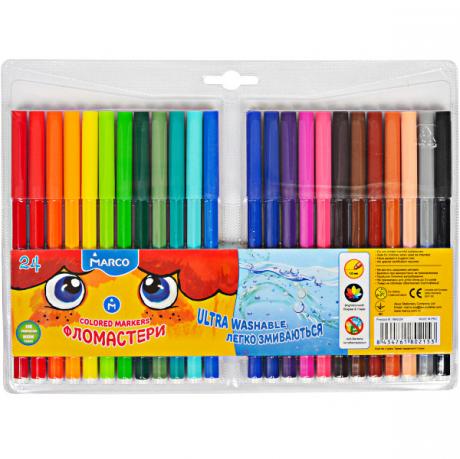 Фломастери 24 кольори 1690 MARCO Фломастери 24 кольори 1690 MARCO