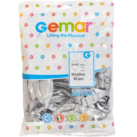 Кульки повітряні 13 (33см) 50шт ХРОМ Сірий графіт GB120/090 129007 Кульки повітряні 13 (33см) 50шт ХРОМ Сірий графіт GB120/090 129007