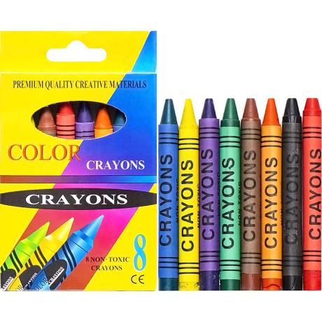 Воскові олівці 8 кольорів CRAYONS 2008A Воскові олівці 8 кольорів CRAYONS 2008A