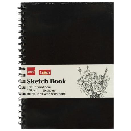 Альбом для ескізів А5 30 аркушів, 160 г/м² Sketch Book ETBZ-012-16K на спіралі Альбом для ескізів А5 30 аркушів, 160 г/м² Sketch Book ETBZ-012-16K на спіралі