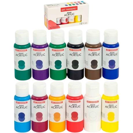 Фарби 60мл Art Ranger 12 кольорів Acryliс PA81D.12060.A Фарби 60мл Art Ranger 12 кольорів Acryliс PA81D.12060.A