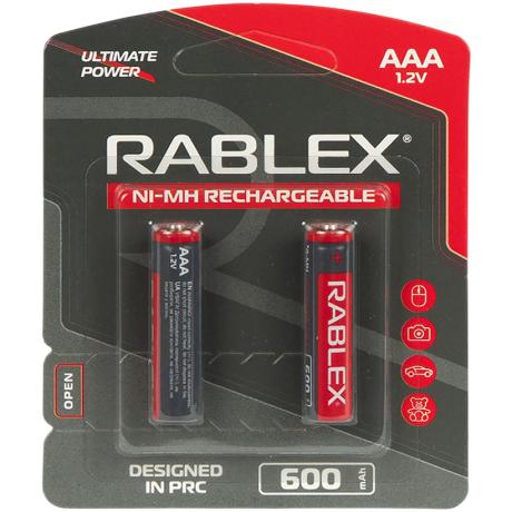 Акумулятори RABLEX ААА 600 1.2V, перезаряджувані 001261 Акумулятори RABLEX ААА 600 1.2V, перезаряджувані 001261