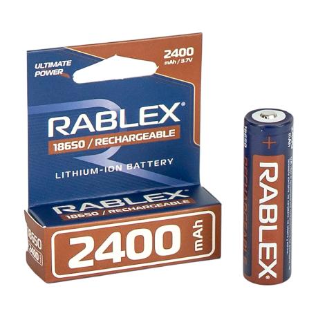 Акумулятор RABLEX 2400mah 3.7V 18650(БЕЗ ЗАХИСТУ) 001865 Акумулятор RABLEX 2400mah 3.7V 18650(БЕЗ ЗАХИСТУ) 001865