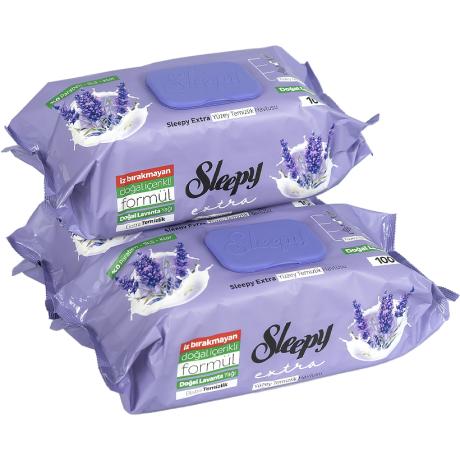 Вологі серветки для прибирання 100шт ТМ SLEEPY Easy Clean Lavander фіолетовий клапан Вологі серветки для прибирання 100шт ТМ SLEEPY Easy Clean Lavander фіолетовий клапан