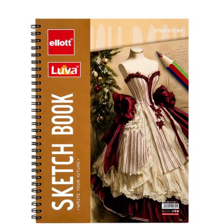 Альбом для ескізів А4 160 г/м² Sketch Book ETBZ-011-А4 на спіралі Альбом для ескізів А4 160 г/м² Sketch Book ETBZ-011-А4 на спіралі