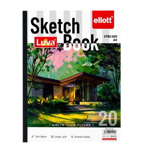 Альбом для ескізів А4 20 аркушів, 110 г/м² Sketch Book ETBZ-020-A4 Альбом для ескізів А4 20 аркушів, 110 г/м² Sketch Book ETBZ-020-A4