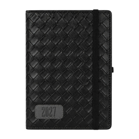 Щоденник 2027 датований А5 тв. обкладинка шкір.зам., на резинці, 160арк. 9982 лінія Щоденник 2027 датований А5 тв. обкладинка шкір.зам., на резинці, 160арк. 9982 лінія