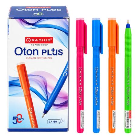 Ручка кулькова 0,7мм 50шт Oton Plus RADIUS 506056 синя Ручка кулькова 0,7мм 50шт Oton Plus RADIUS 506056 синя