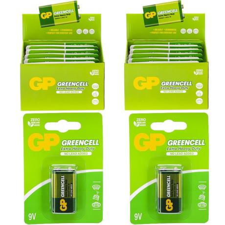 Батарейка GP GREENCELL 9.0V сольова, 1604GLF-U1, 6F22 (крона) GP-002212/002205 Батарейка GP GREENCELL 9.0V сольова, 1604GLF-U1, 6F22 (крона) GP-002212/002205